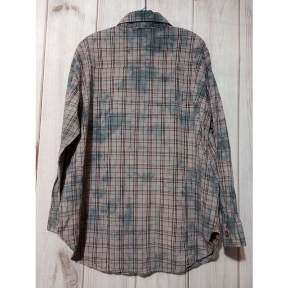 Peach Love Shirt Ladies Small Oversized Button Front Long Sleeve Light Weight Bl - Picture 2 of 7